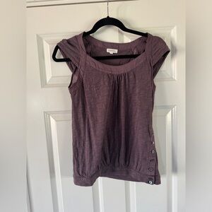 Generra Plum Cap Sleeve Top - Size S